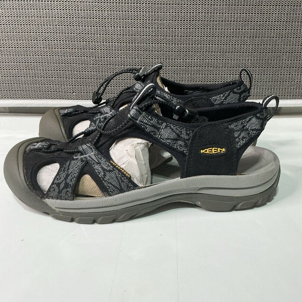 KEEN Venice H2 Women’s Black Waterproof Hiking Water Sandals Sz 10